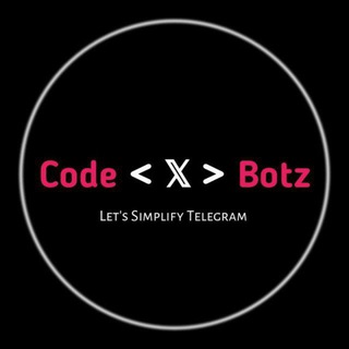 Логотип телеграм группы Code 𝕏 Botz Support