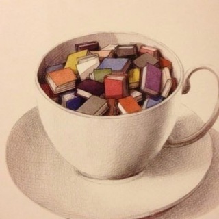 Логотип телеграм канала my cup of books