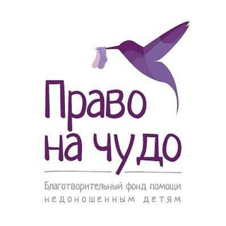 Logo of the Telegram channel «Право на чудо» благотворительный фонд помощи недоношенным детям