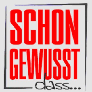 Logo of the Telegram channel SCHON GEWUSST ?